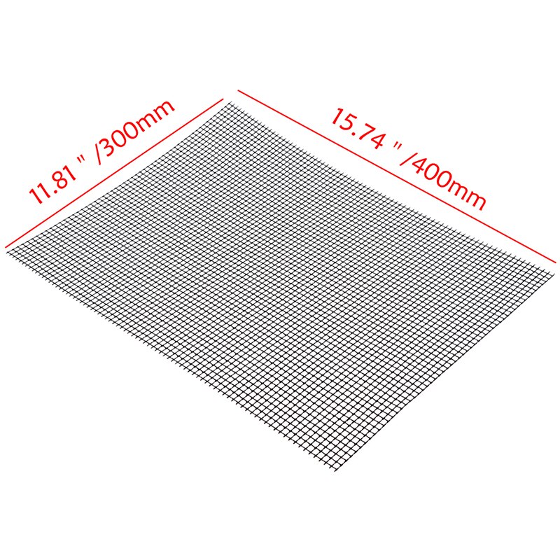 5 PC 40X33CM Reusable Barbecue Grill Mesh Mat Non-stick Kitchen Cooking Smoker BBQ Mat Grill Pad Liner BBQ Accessories