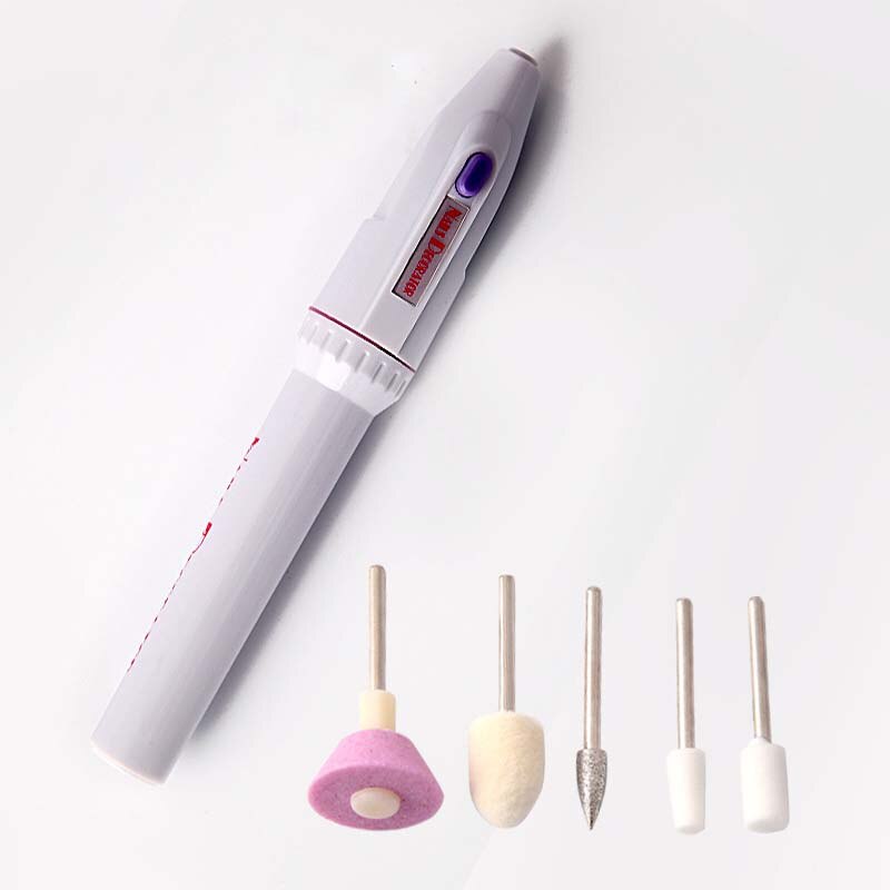 Nail Power Tools Nail Polish Remove Nail Polish Manicure Tool 5 Portable Grinding Pen Shape Polisher Nail Tool Set