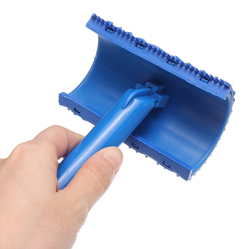 Blue Rubber Wood Grain Painting Roller Tool Wall Texture Painting Brush Roller With Detachable Handle For Wall DIY Decoration