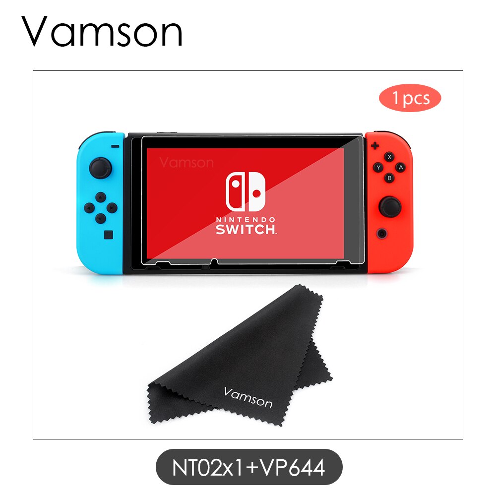 Vamson for Nintendos Switch NS Accessories 1-3PCS Protective Glass For Nintend Switch Tempered Glass Screen Protector NT02: NT02x1-VP644