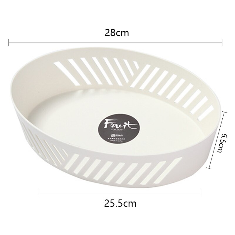 Fruit Candy Snack Storage Tray Kitchen Fruit Vegetable Storage Hollow Drain Basket Plastic Fruit Trays Plate Kitchen Organizer