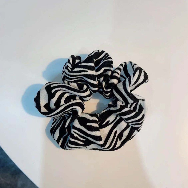 Elástico de cabelo de tecido de leopardo, faixas elásticas para cabelo, mulheres, meninas, veludo, ponto, zebra, rabo de cavalo, laços de cabelo, acessórios de moda para cabelo: Vermelho