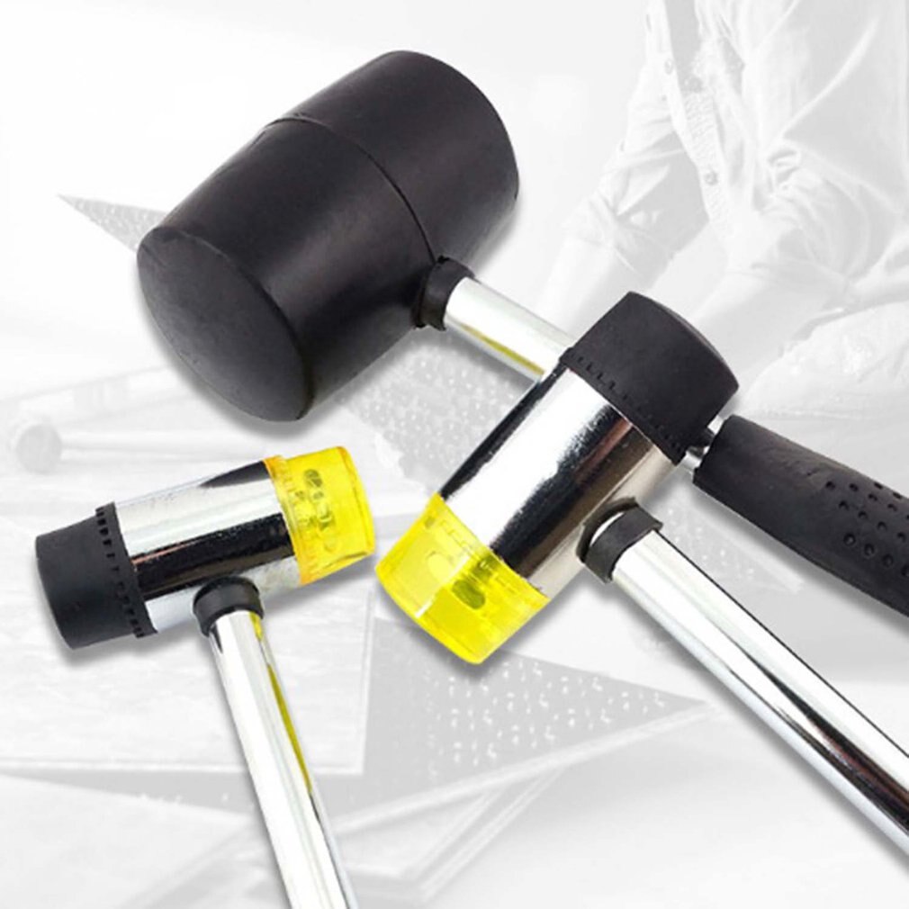 Rubber Mounting Hammer Fitting Tool Wear-resistant and Slip-proof Installation Household Tools Steel Handle Double Head