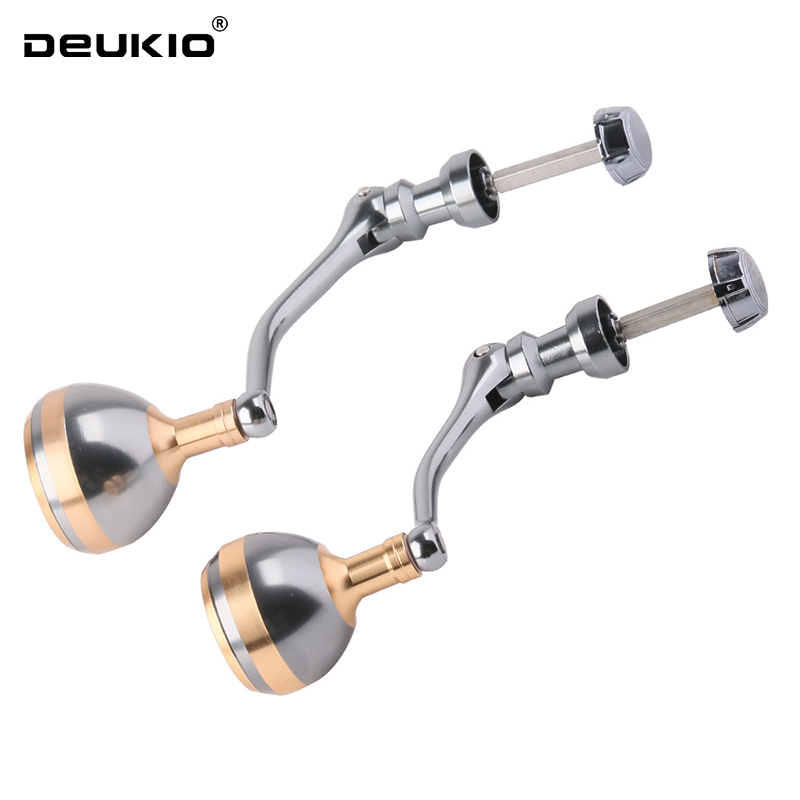 Medium/Grote Rose Gouden Opvouwbare Vier Hoek As Visserij-reel Handvat Fit S Knop Metalen Spinning Reel Fittings