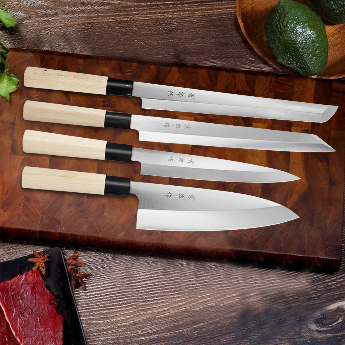 Fish Filleting Slicing Knife High Carbon Steel Japanese Knife Sashimi Sushi Beef Knife Chef Meat Cleaver Cooking Tools