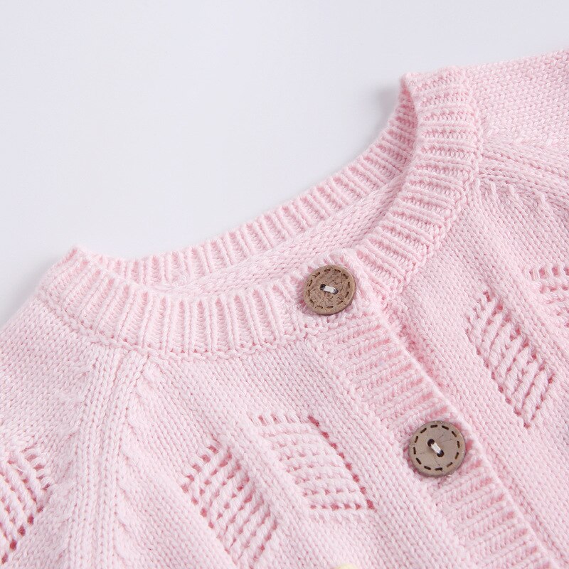 2019 outono infantil meninas suéteres bebê menina cardigan camisola de malha com pompom artesanal crianças cardigan 0-2y roupas da menina do bebê