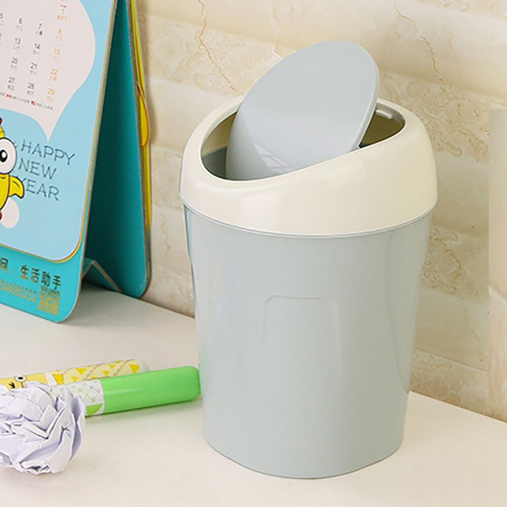 Escritorio Mini pequeño cubo de basura de escritorio cesta de basura hogar/Oficina suministros de basura cubo de basura artículos diversos caja de barril # T5P