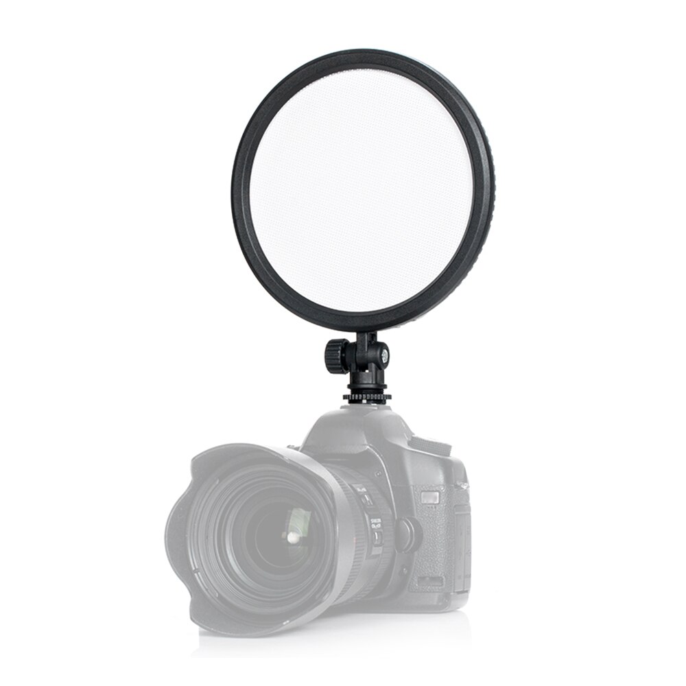 Andoer CM-200D Pro 3200 K-5600 K bi-color regulable lámpara para fotografía y vídeo Flapjack Edge LED Light CRI93 6 pulgadas redondo ultrafino Daylight