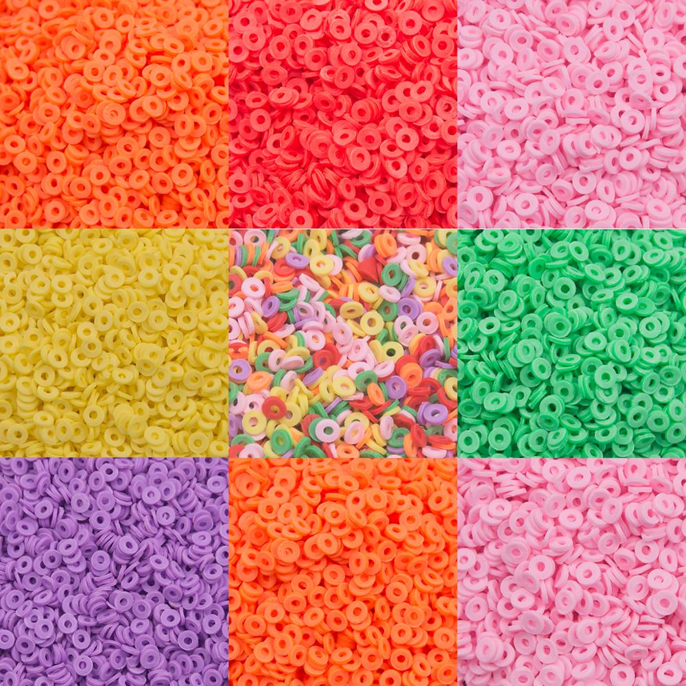 Hollow Round Dot Circle Shape Polymer Clay Slices Colorful Sprinkles for Slimes Filling HandCraft Acrylic Epoxy Resin Filler