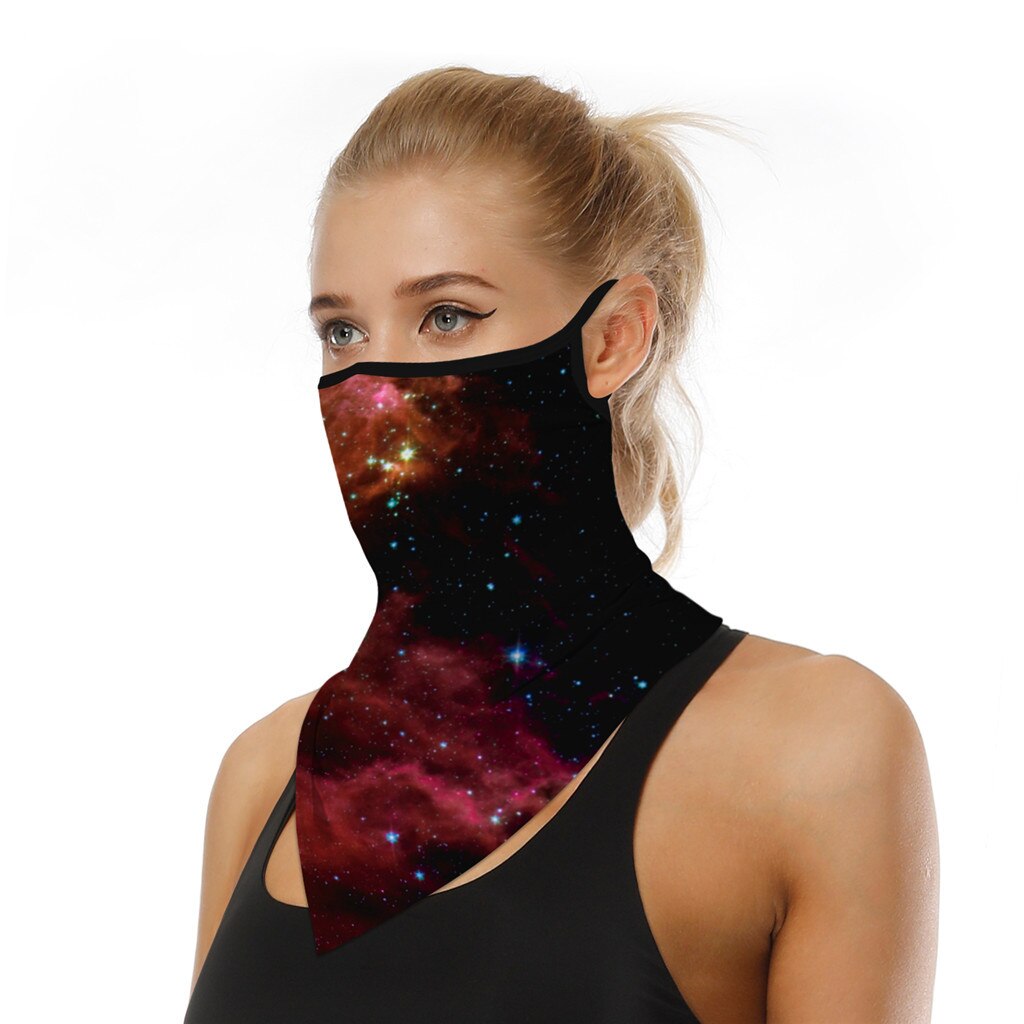 25# Outdoor Print Seamless Magic Scarf Ear Hook Sports Scarf Neck Tube Face Dust Riding Bandana Uv Protection Neck Gaiter: D