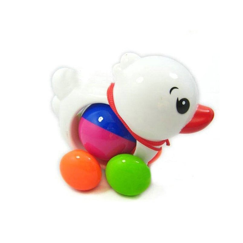 15cm Random Color Cute Duck Animals Baby Pull Toys Early Educational Learning Walk Along First Step Walking Walker Kids Toddlers