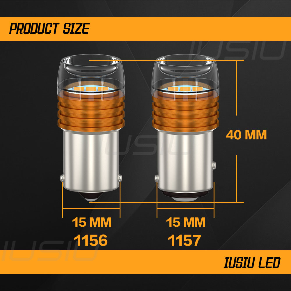 IUSIU 2 pièces Flash stroboscopique 1156 1157 ampoule Led BA15S BAY15D P21/5W P21W R5W lumière de voiture S25 indicateur frein lampe de signalisation inverse rouge