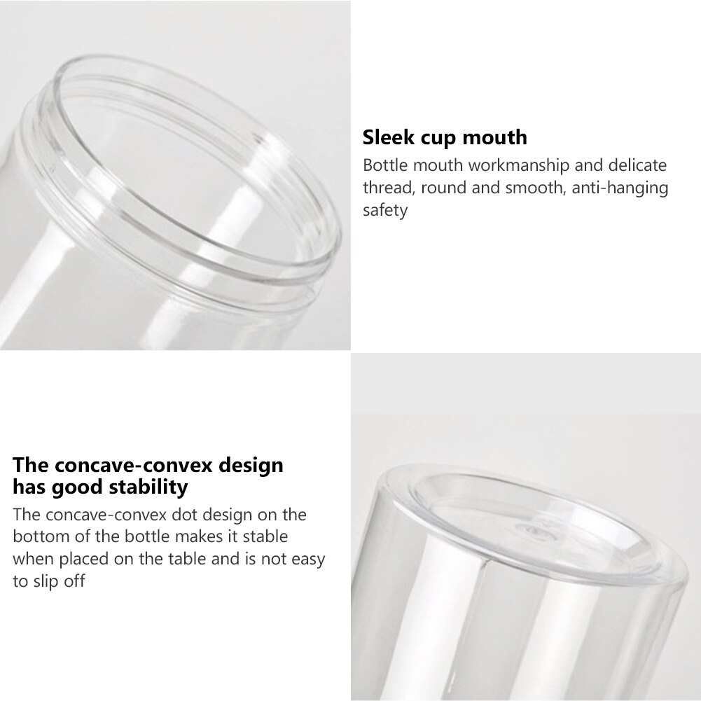 Aluminum Balm Cap Round Wide Mouth Plastic Storage Jars Container Clear Canister Transparent Travel Bottle Pot Lip 30ml-150ml