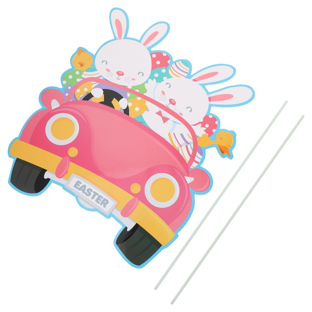 1pc Easter Party Garden Sign Outdoor Decoration Sign Easter Party Ornament