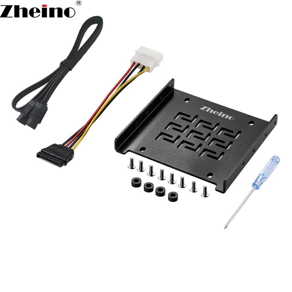 Zheino 2.5 Inch to 3.5 Inch Mounting Adapter HDD SSD Bracket Desktop Frame for Computer Holder