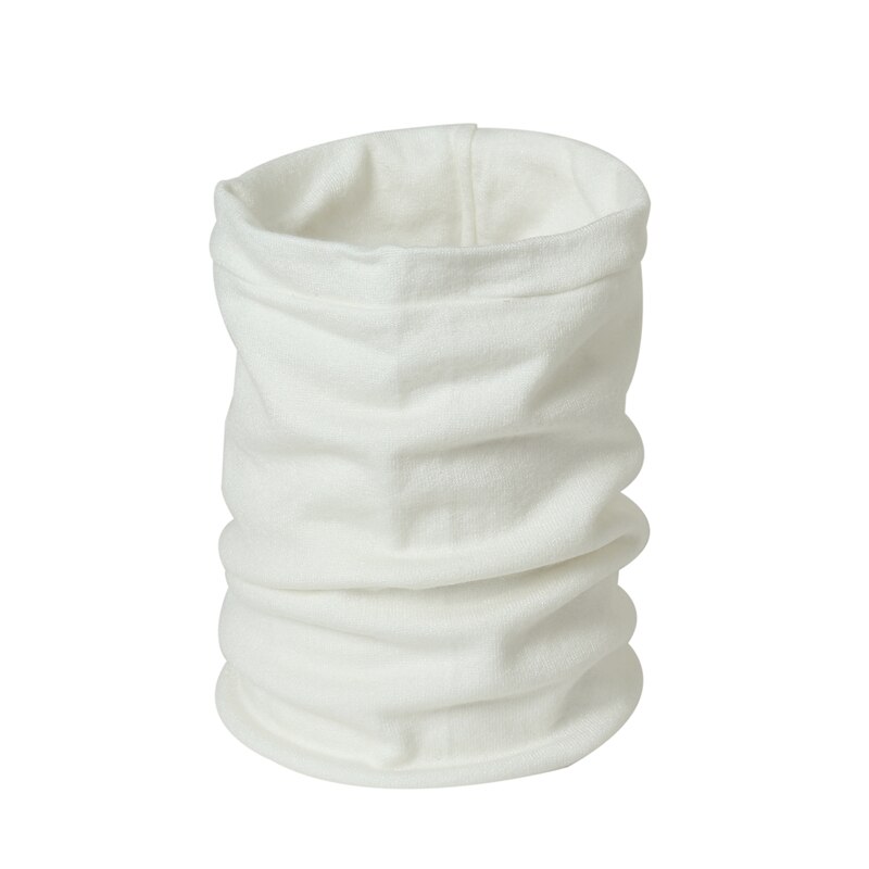 Winter Ring Nacken Schal Frauen Feste Kaschmir Snood Nacken Schals Baumwolle Ich bin Freien Warme Runde Schals für Männer Maske Thermische unisex: Weiß