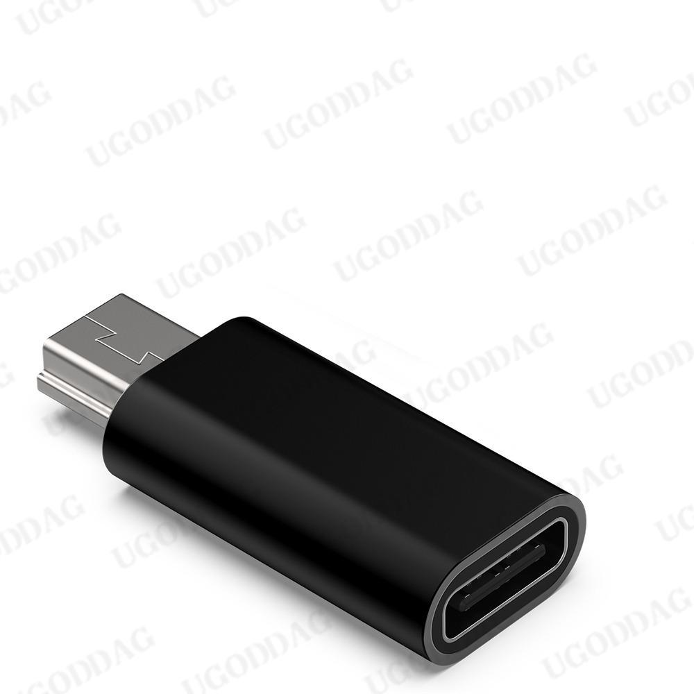 Mini 5 Pin USB Adapter B Male to USB Type C Female Data Data Transfer Connector for MP3 Digital Camera GPS