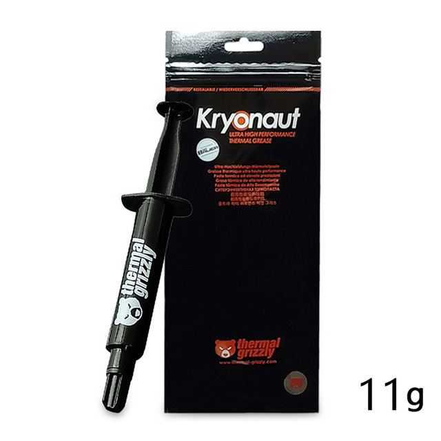Thermal Grizzly Kryonaut 12.5W/mk CPU/GPU computer cooler AMD Intel processor silicone grease thermal paste 1g/5.5g/11g: 11g