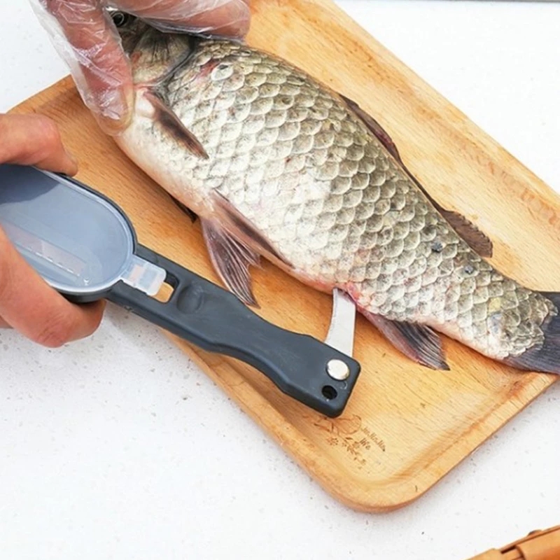 Fish Scale Scraper Skin Brush Easy Clean&amp;Remove Scales Scraping Graters Safe Scraping Peeler Knife Kitchen Peeler Seafood Tools
