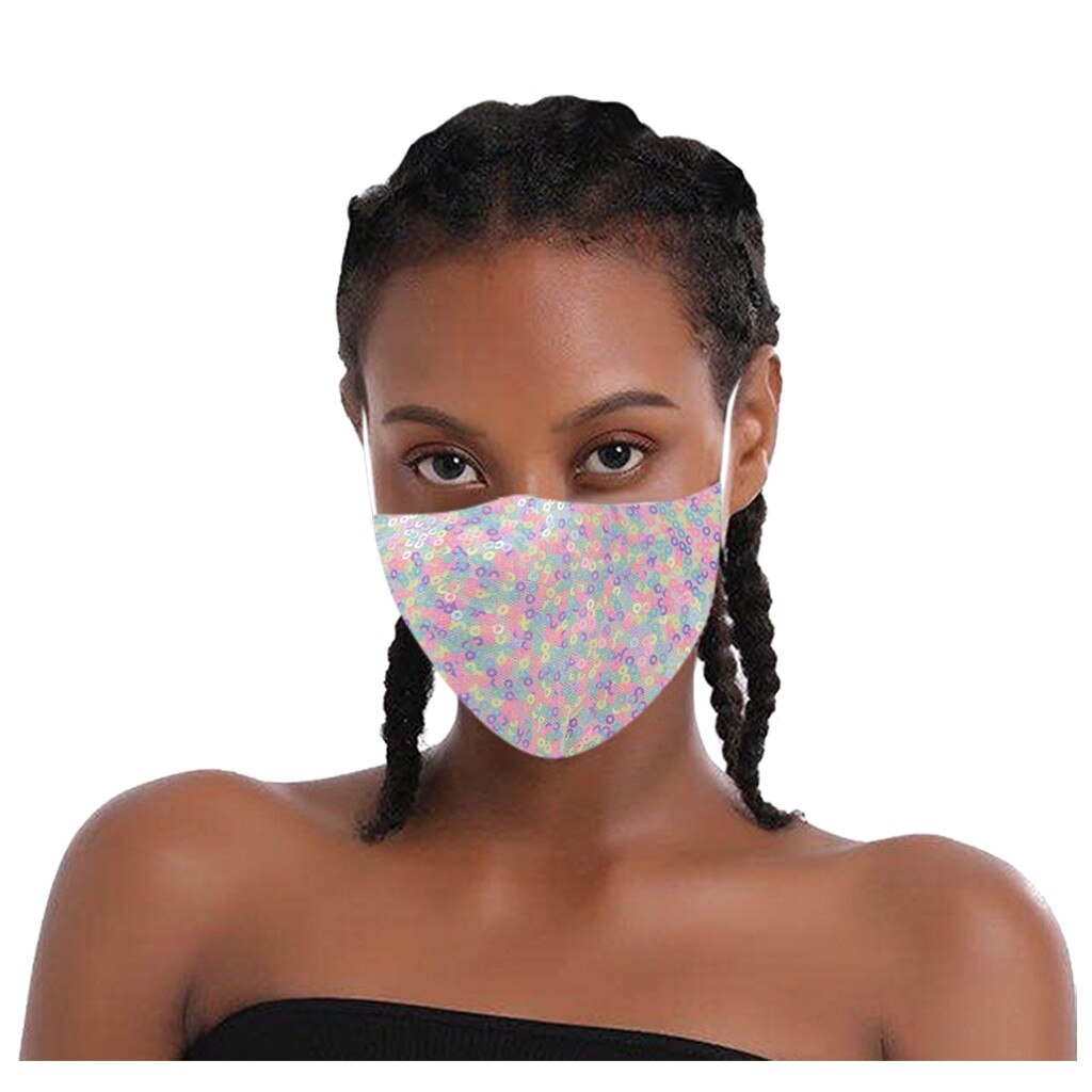Elastische Leuchtenden Pailletten Masken für Gesicht Frauen Sonnencreme Atmungs Kristall Maskerade Schmuck Maske für Nachtclub tanzen Party 21
