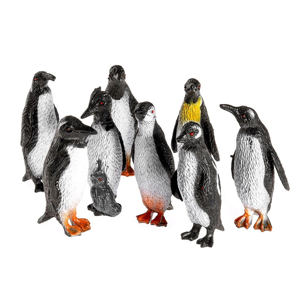 16pcs Sea Life Ocean Animal Model Toys Penguin Action Figures Kids Early Educational Toy Children Birthday