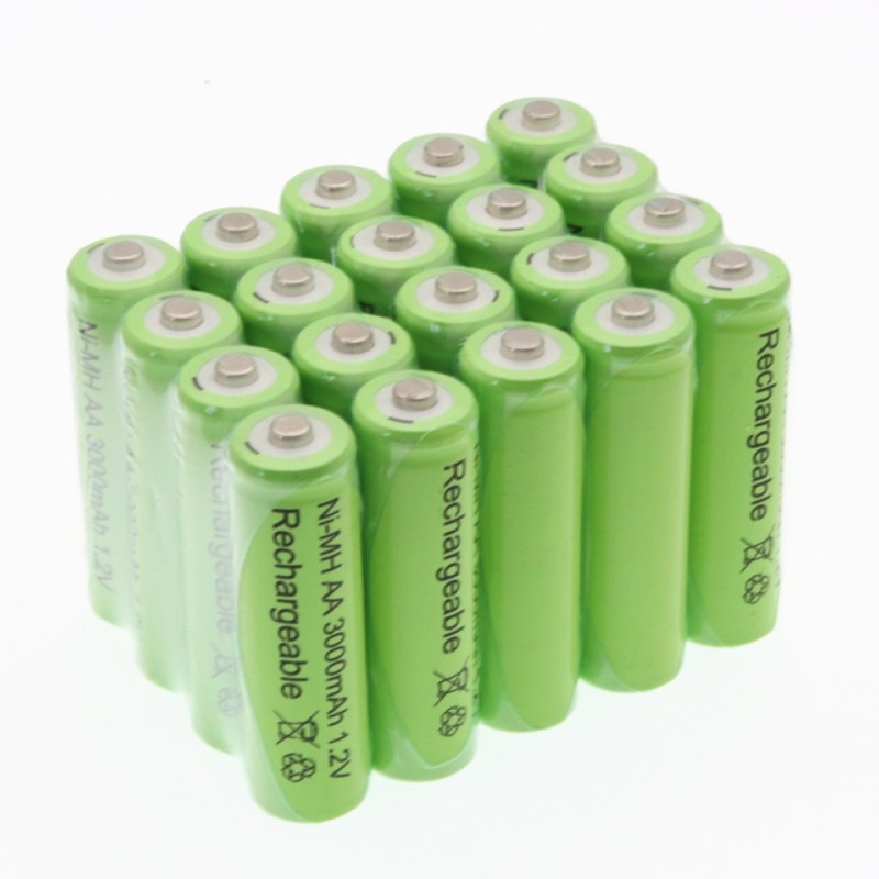 4 ~ 20 st 3000 mah  aa 1.2v batteri ni-mh uppladdningsbart batteri för leksakskamera mikrofon
