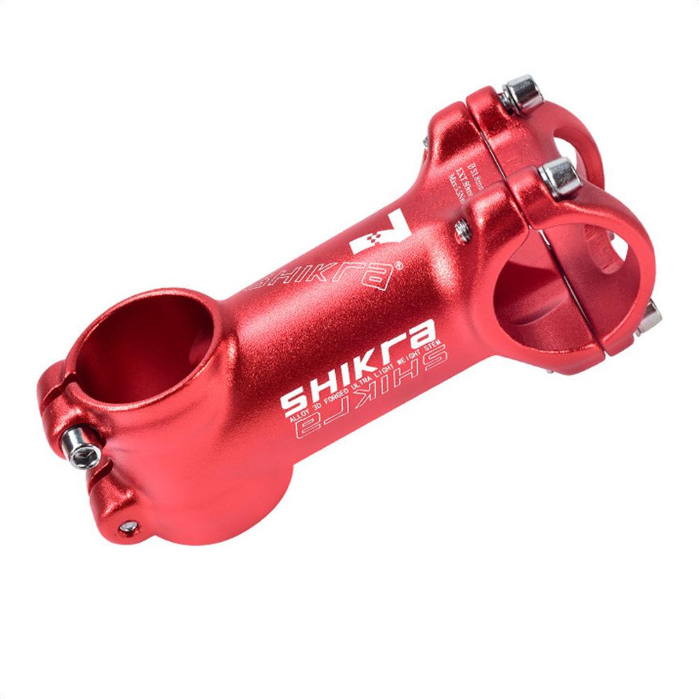 Bike Stem MTB 31.8*45/55/65/70/80/90/100/110mm Short Stem Bicycle part Bike Stem Ultralight Stem: 80MM 7 red white