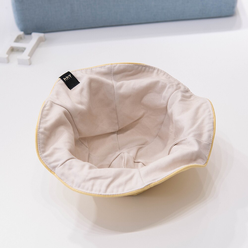 Barn pojkar tjejer sommar sol hattar enfärgade bomull baby hattar strand hatt hink hattar