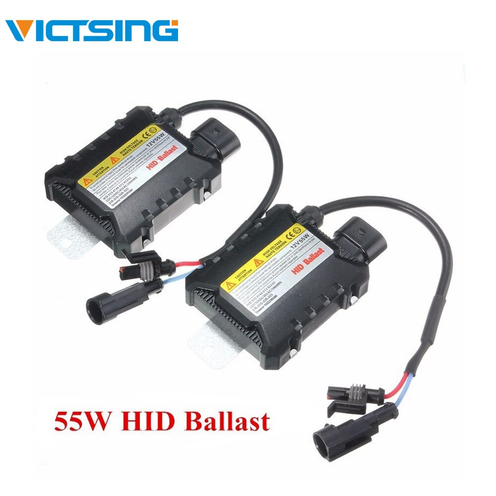 VicTsing 1 Pair 55W Universal Xenon HID Replacement Conversion Kit DC 12V Digital Slim Ballast Electronic Ballast 55W Waterproof