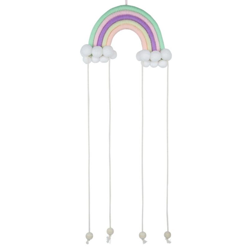 Nordique arc-en-ciel à la main tissage ornement enfants chambre tenture murale décoration de la maison T3LA: 23