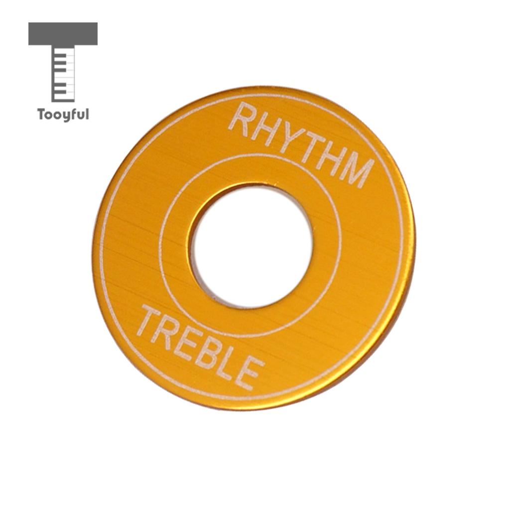 Tooyful Pack Van 2 Gitaar Tuimelschakelaar Platen Ringen Rythm Treble Ringen Diy Voor Lp Elektrische Gitaar Vervangende Onderdelen