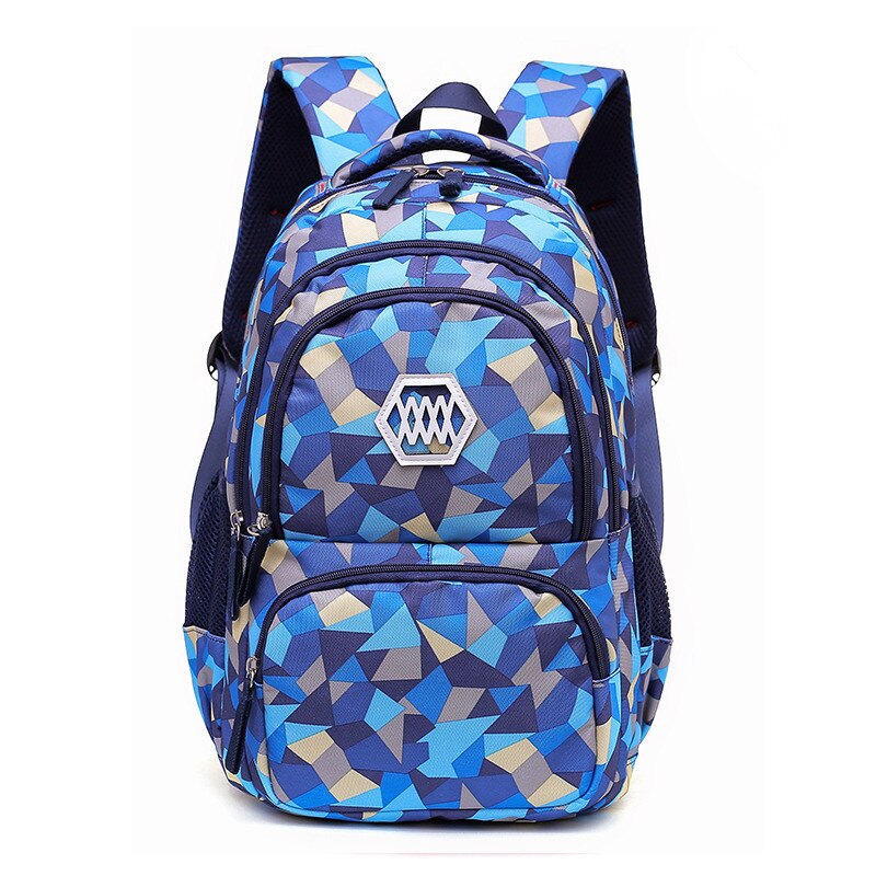 Children school bags for teenagers boys girls big capacity school backpacks waterproof satchel kids book bag sac mochila: blue small