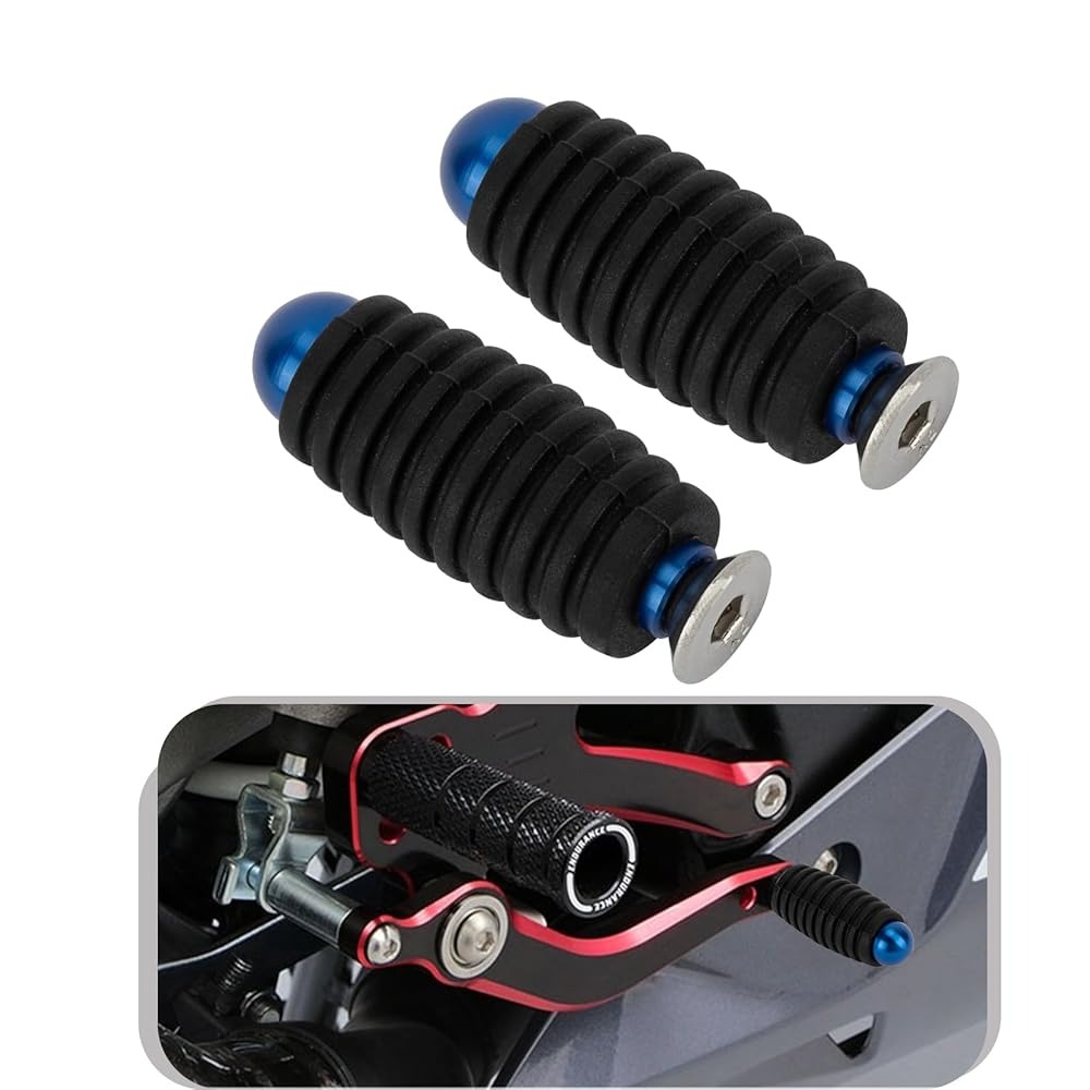 Motorrad 6MM Universal Zwei-Rad Pedal Bar Schritt Bar Links & Rechts Fußstütze Fußrasten Getriebe Shift Pegs bremsrasten: Dunkelgrau
