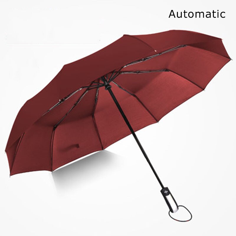 Paraply regn mænd automatiske vindtætte paraplyer mænd luksus forretning corporate tous mujer tous dobbeltlag japansk stor: Ti bon rød