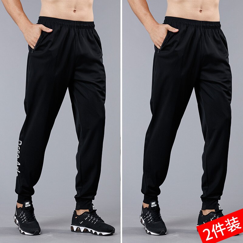 Voetbal sportbroek heren snel drogende losse broek casual hardlopen sportschool dunne zomer ijs zijden broek