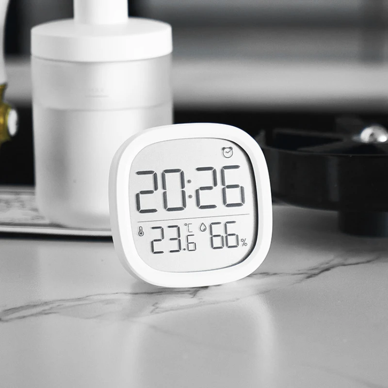 Reloj despertador Digital Xiaomi Youpin con de atracción magnética reloj LCD con temperatura de humedad para el hogar: Blanco