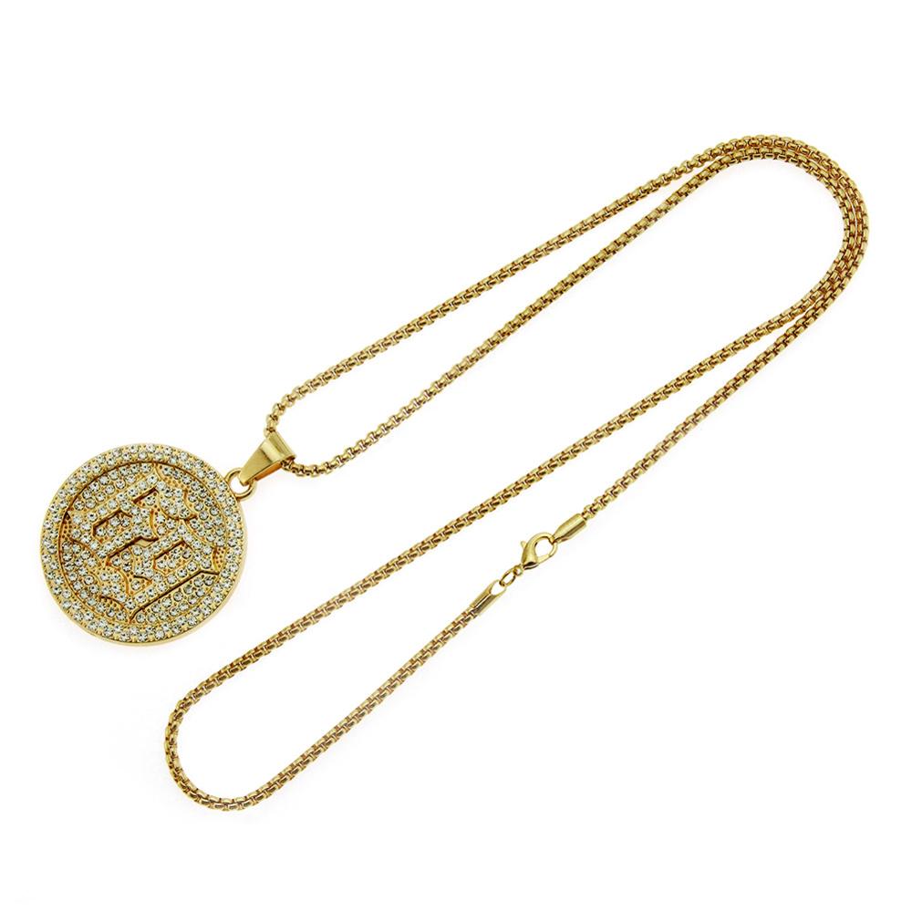 Men Hip hop Ice out bling 6ix9ine Rapper pendant necklaces Pave setting AAA Rhinestone Hiphop necklace charm jewelry