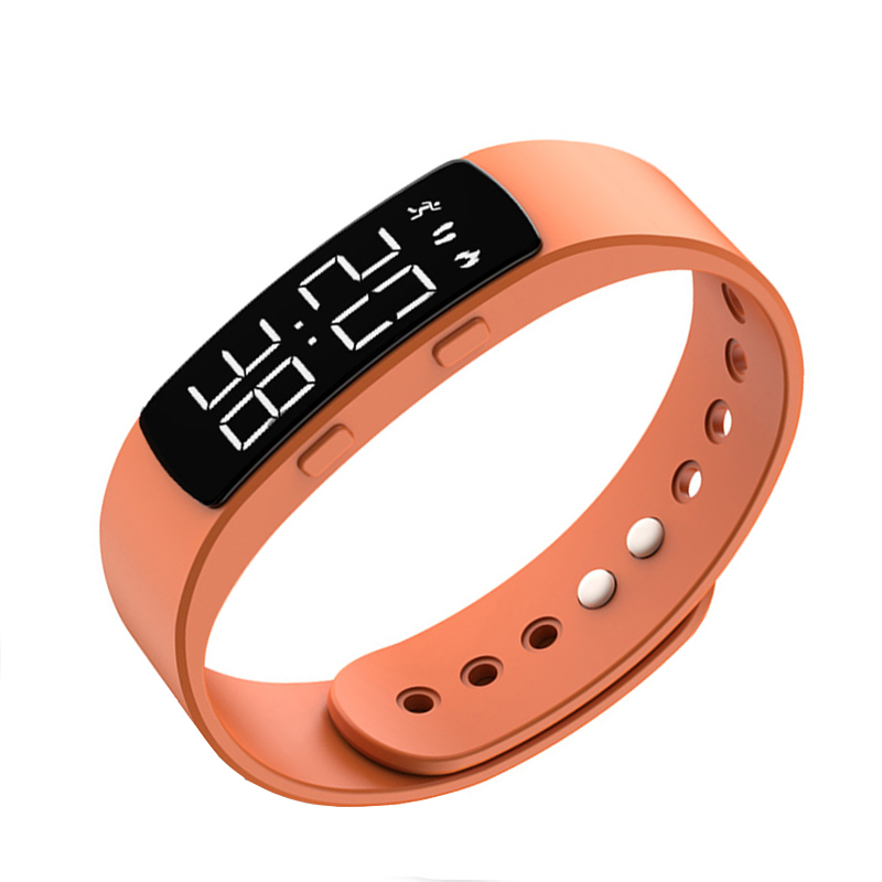 2020New Smart Horloge Mannen Wekker Sport Waterdichte Smart Armband Mannen Chronograaf Passometer Sleep Tracker Kinderen Armband: orange