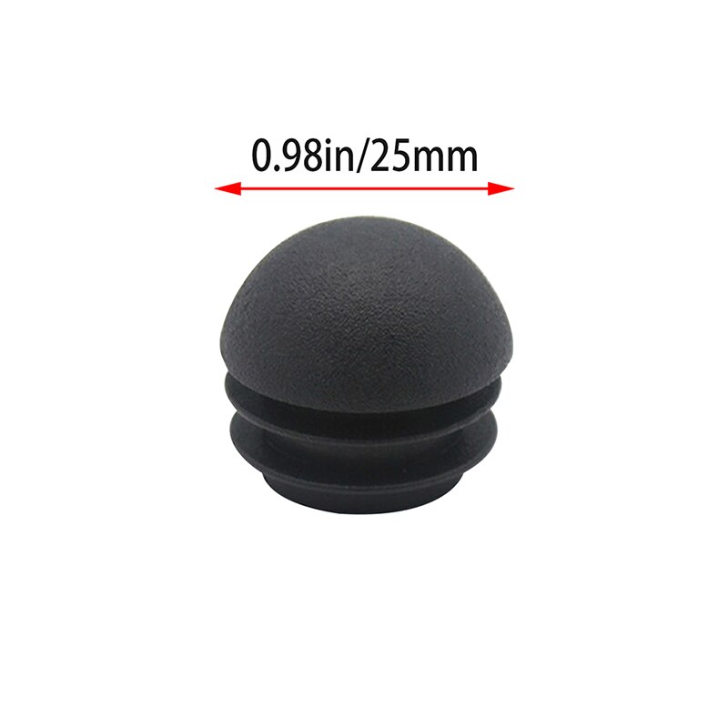 Furniture Steel Pipe Round Rubber Plug Spherical Head Round Plastic Plug End 16-25mm Chair Foot Cover Furniture Accessories: 25mm 12pcs