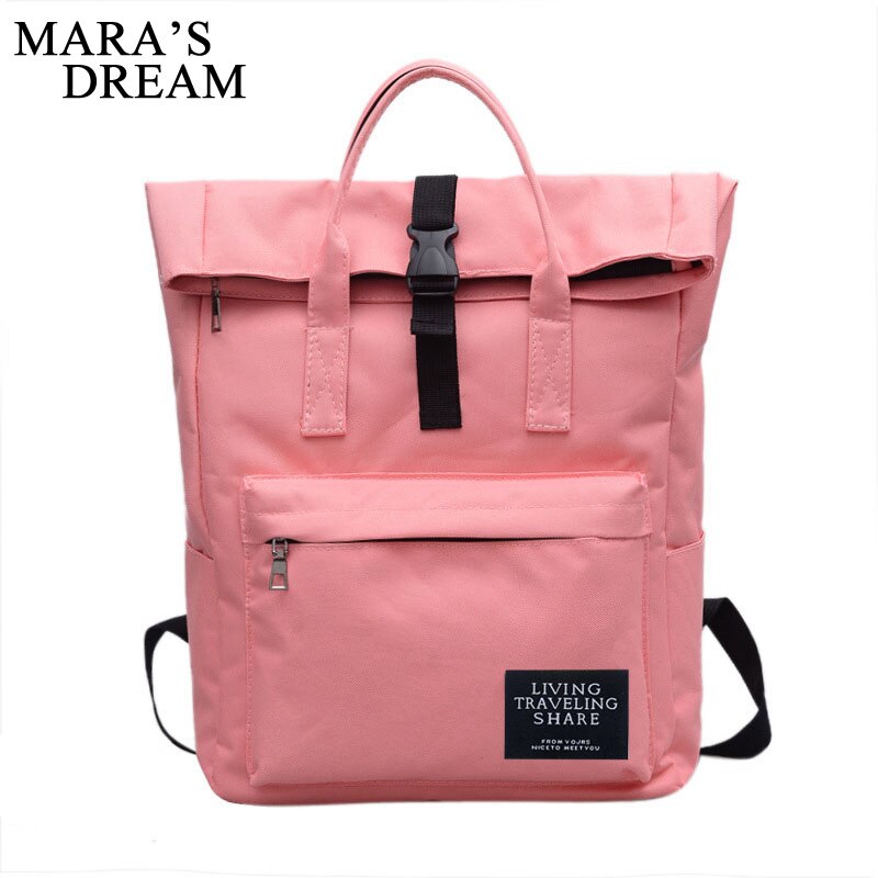 Mara's Droom Vrouwen reistas Multifunctionele canvas grote capaciteit studenten bag casual eenvoudige effen kleur Vrouwen rugzak