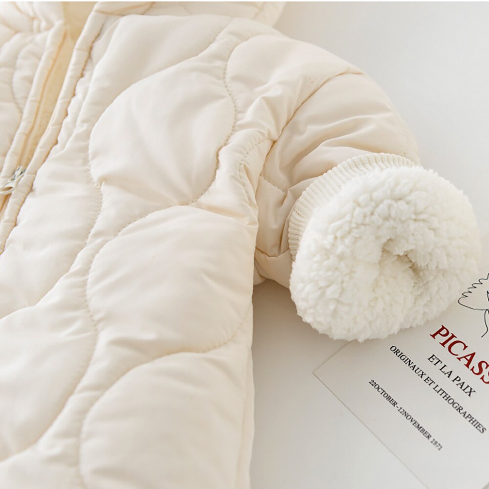 Milancel 2020 inverno novo bebê roupas urso orelha do bebê meninos macacão de pele forro infantil meninas outfit