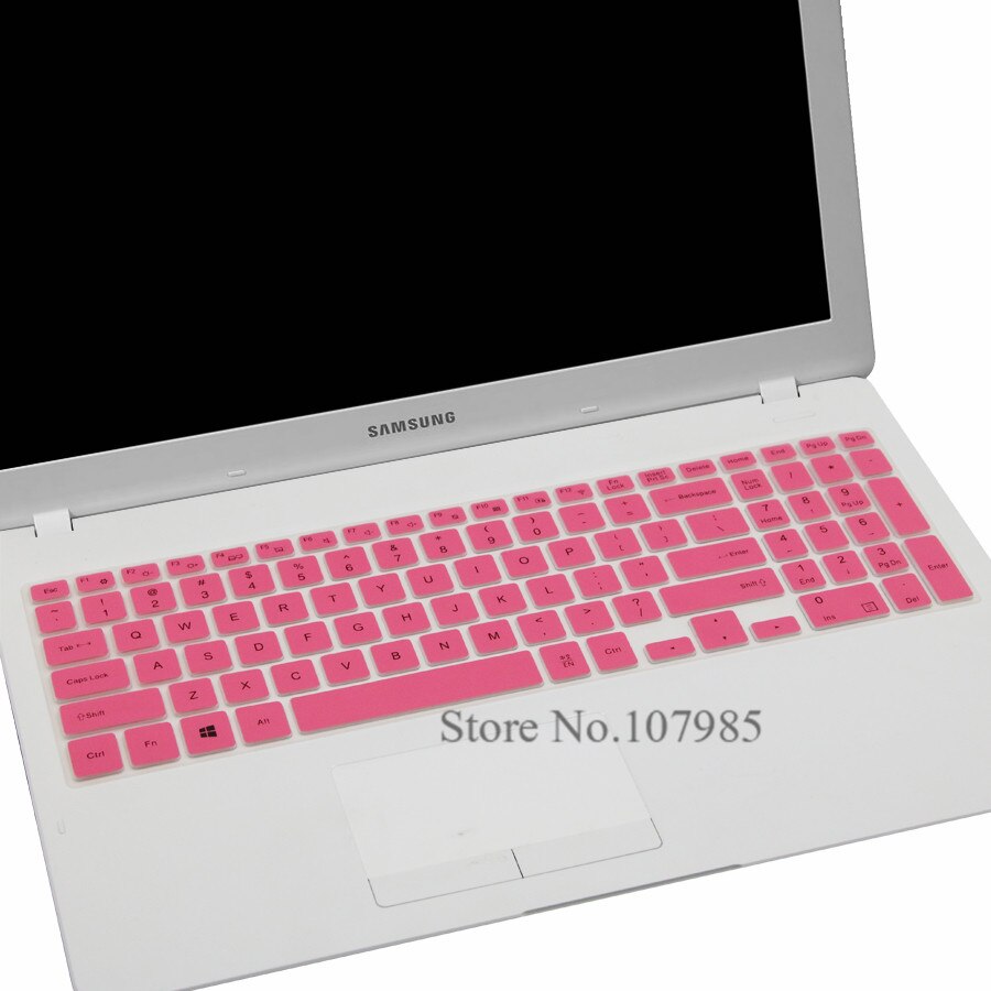 keyboard cover Protector Skin For Samsung Essentials E20 E30 NP350XAA 15.6 inch NP500R5K 500R5K 500R5H 551XAA NP 550XAA NP530E5M: hot pink