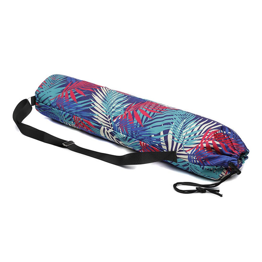 Yogamattentasche mit toploader, innentasche, floralem print, verstellbarem schultergurt und reflektierenden details