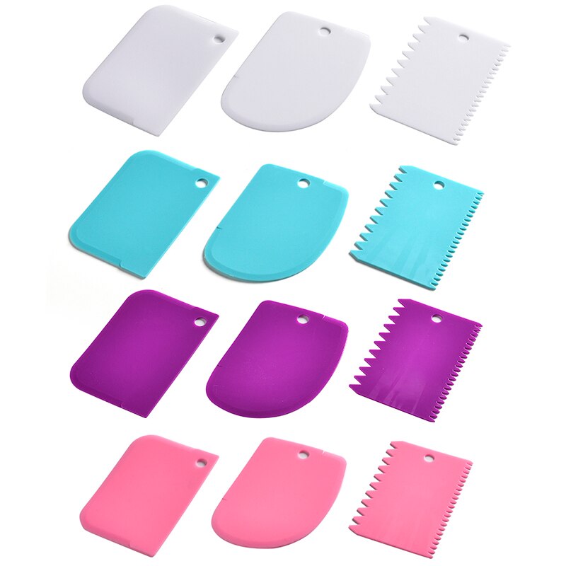 Dough Cake Cutter Slicer Spatula for Cake Cream Scraper Cake Blade Spatula for Cake Patisserie Cake Tool 3 Pcs /set