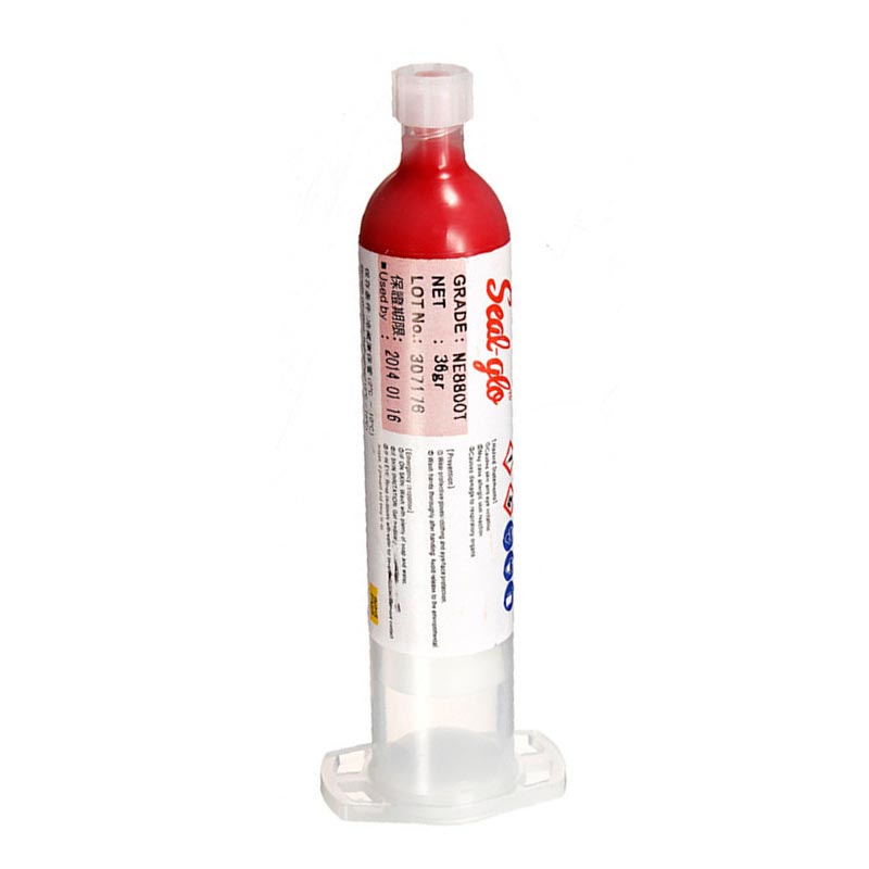 1/2pcs 30ml/38g Red Glue Epoxy Resin Adhesives for BGA Chip Resistors Capacitors IC Chips SMT SMD Repair with 10pcs Needles