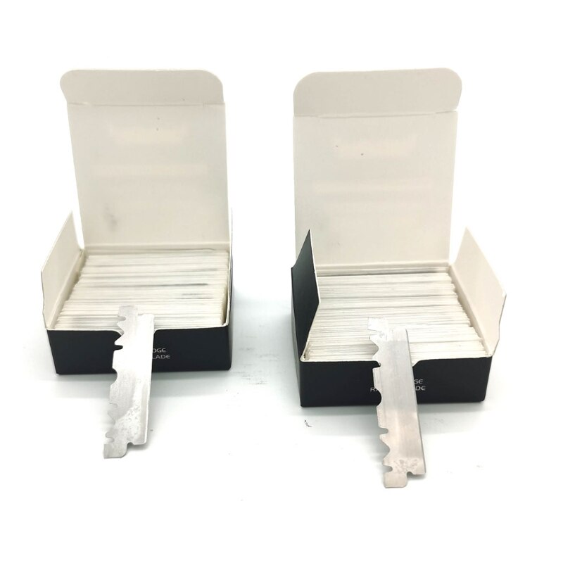 100pcs Stainless Steel Barber Razor Blade Single Edge Razor Blades Sharp Tool for Barber Razors