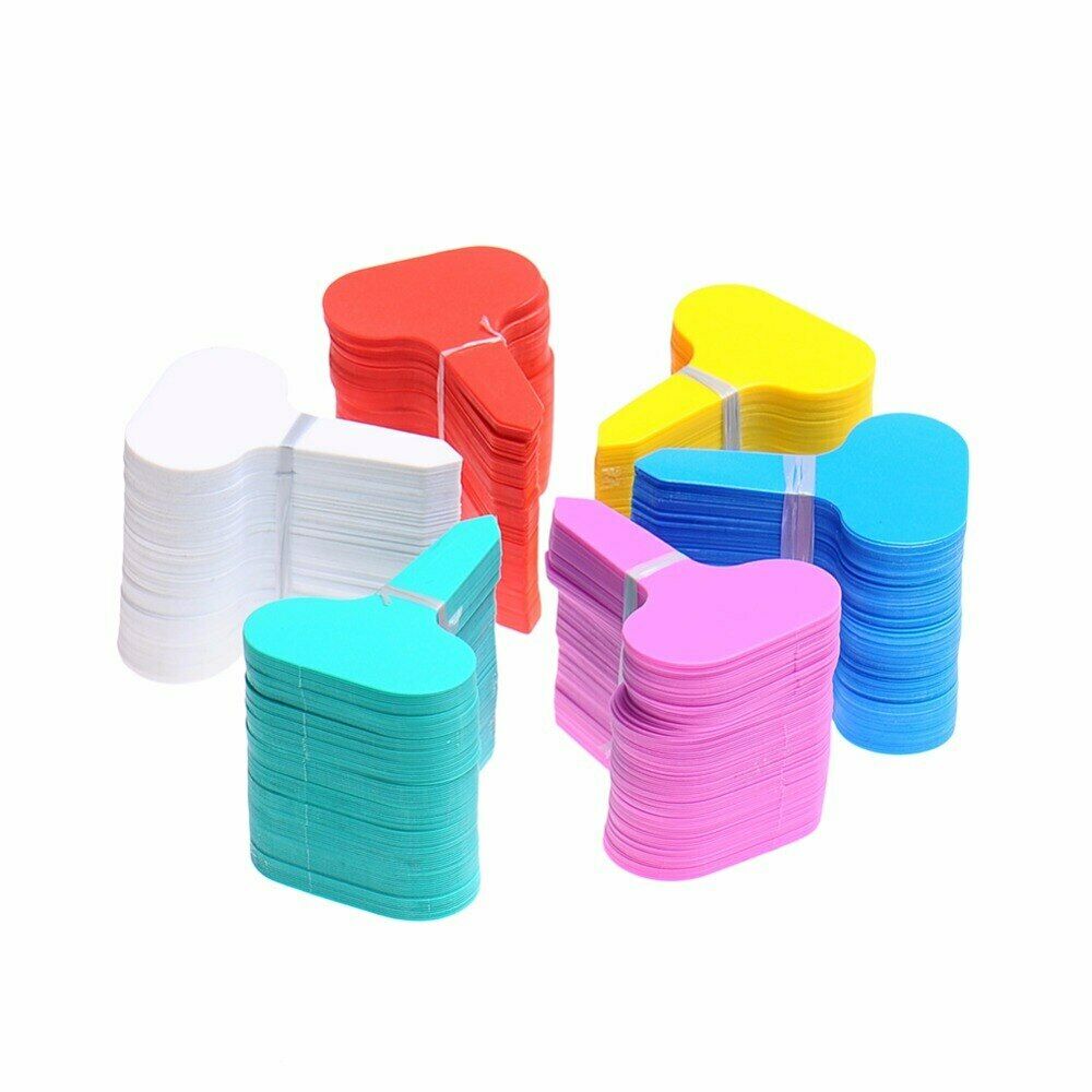 100Pcs Plant Labels 7 Colours Garden Stakes Markers Tags Waterproof Re-Usable Markers Flower Vegetables Potted Sign Stakes