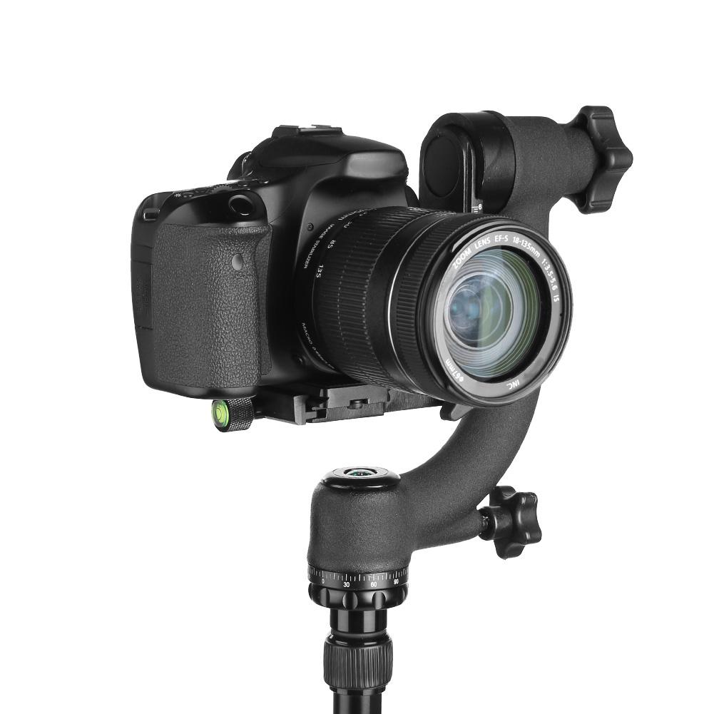 Vite a 360 pollici professionale con testa a sfera per treppiede con giunto cardanico a 1/4 gradi con piastra a sgancio rapido per teleobiettivo con fotocamera DSLR