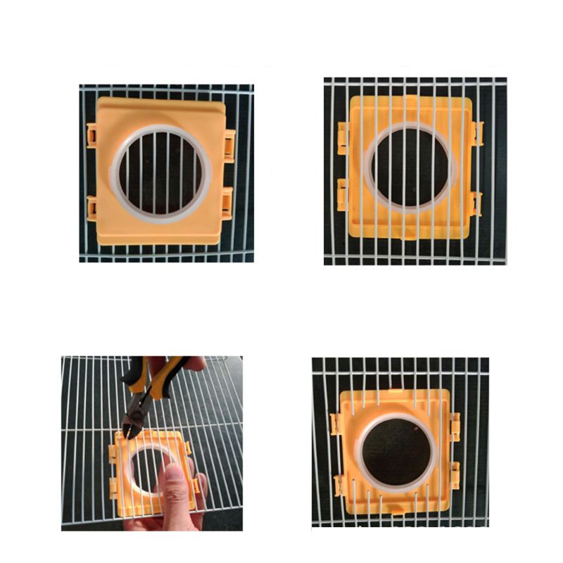 Kleine Hamster Kooi Fittings Externe Pijp Mond Baffle Hamsters Speelgoed Kooien Tunnel Poort Buiten Plaat (Willekeurige Kleur)