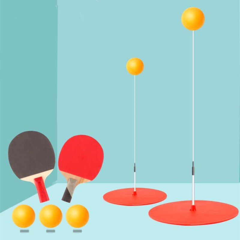 Bærbar bordtennis træner bordtennis soft shaft træning bearbejdning pong robot sæt med bold tennistrainer barn